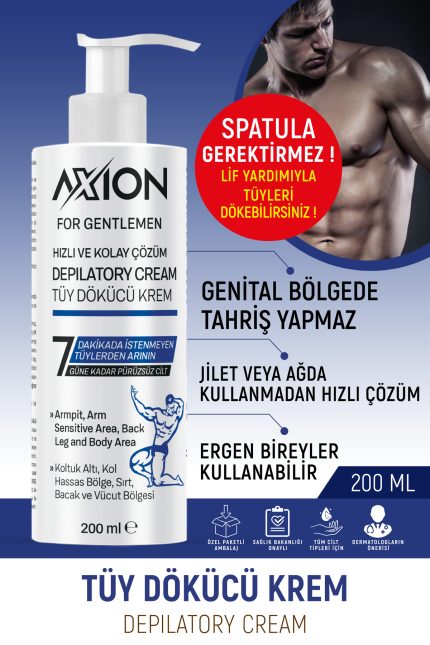 AXION Erkeklere Özel Pratik Tüy Dökücü & Azaltıcı Sprey – 200 ml