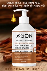 AXION Afrodizyak Etkili Masaj & SPA Yağı, Sandal Wood + Out Royal – 250 ml - Görsel 5