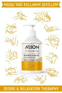 AXION Afrodizyak Etkili Masaj & SPA Yağı, Vanilla + Ylang Ylang – 250 ml - Görsel 4