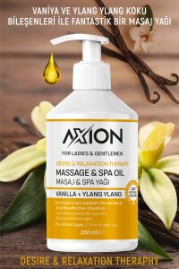 AXION Afrodizyak Etkili Masaj & SPA Yağı, Vanilla + Ylang Ylang – 250 ml - Görsel 3