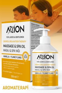 AXION Afrodizyak Etkili Masaj & SPA Yağı, Vanilla + Ylang Ylang – 250 ml - Görsel 2